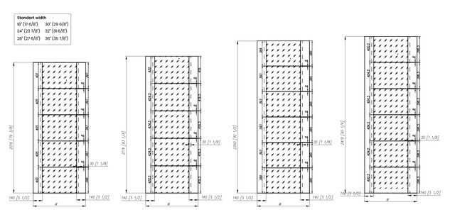 AVON 202 4H VETRO LOIRE ASH DOUBLE BARN DOORS BELLDINNI MODERN INTERIOR DOOR - 3
