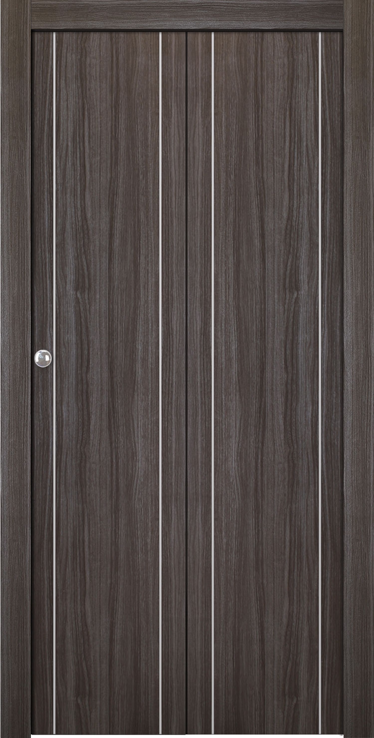 UNICA 2U GRAY OAK BI-FOLD BELLDINNI MODERN INTERIOR DOOR - 1