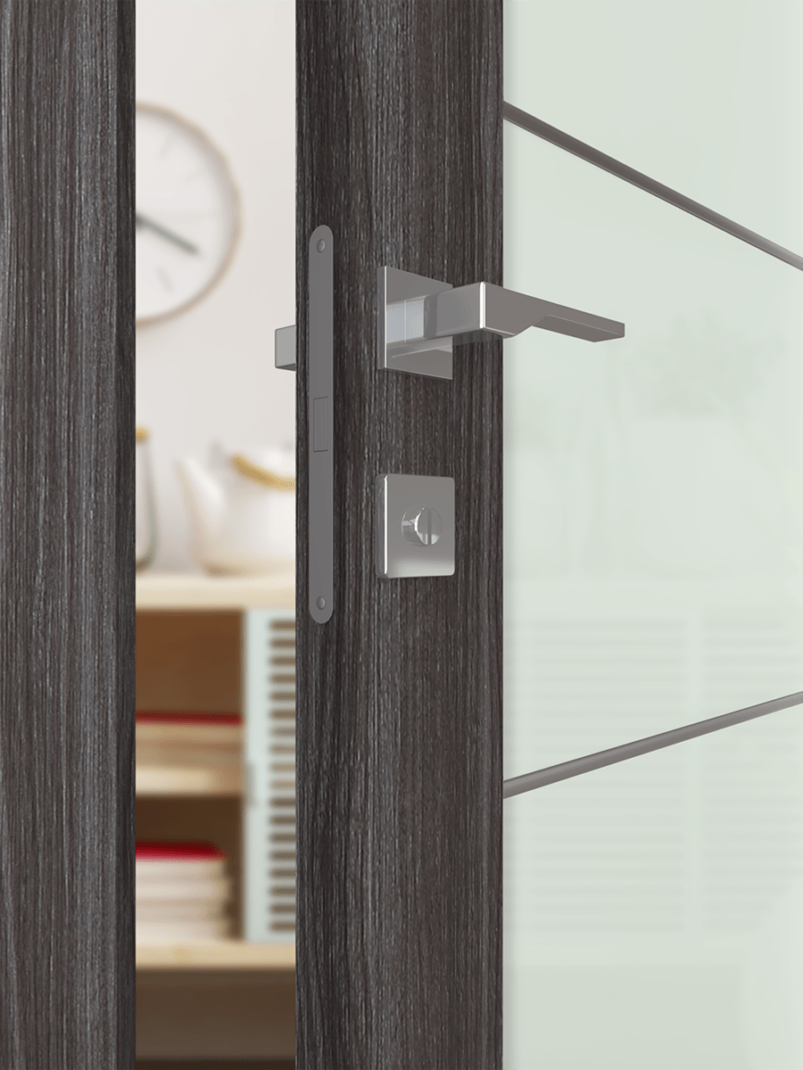 PALLADIO 5 LITE VETRO GRAY OAK CLOSET BELLDINNI MODERN INTERIOR DOOR - 4