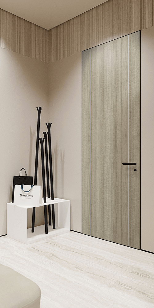 OPTIMA 2U SHAMBOR DOUBLE INVISIBLE METAL FRAME BELLDINNI MODERN INTERIOR DOOR - 2