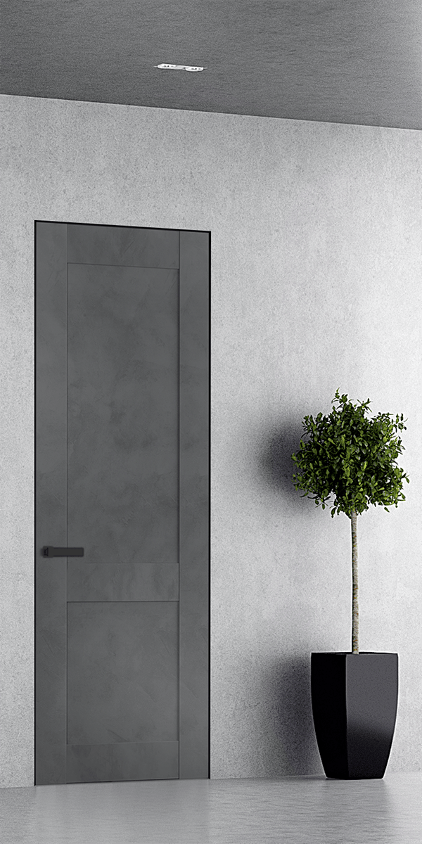 AVON 07 R DARK URBAN INVISIBLE METAL FRAME BELLDINNI MODERN INTERIOR DOOR - 1