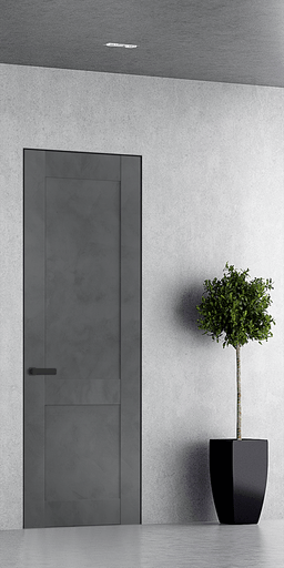 AVON 07 R DARK URBAN INVISIBLE METAL FRAME BELLDINNI MODERN INTERIOR DOOR - 1
