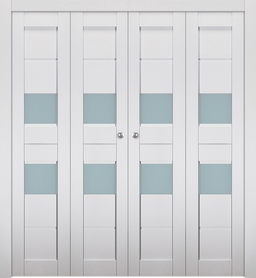 DESSA VETRO BIANCO NOBLE DOUBLE BI-FOLD BELLDINNI MODERN INTERIOR DOOR - 1