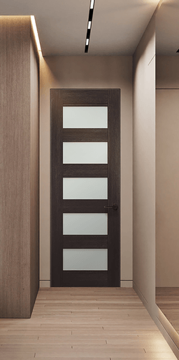 AVON 07-07 VETRO VERALINGA OAK DOUBLE INVISIBLE METAL FRAME BELLDINNI MODERN INTERIOR DOOR - 1