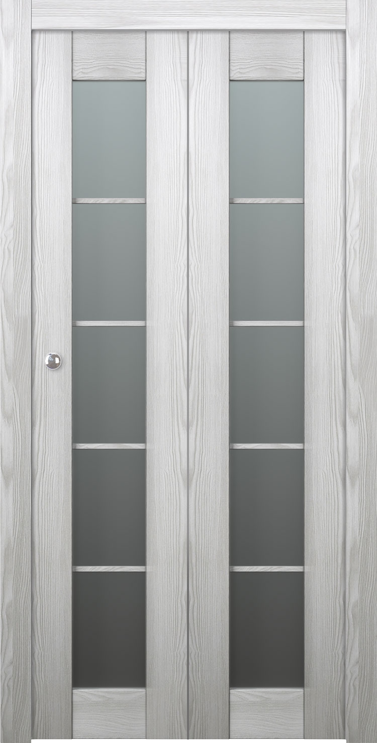 AVON 5 LITE VETRO RIBEIRA ASH BI-FOLD BELLDINNI MODERN INTERIOR DOOR - 1