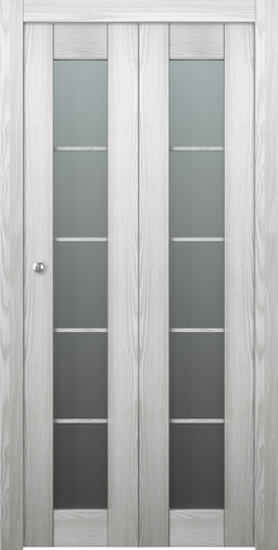 AVON 5 LITE VETRO RIBEIRA ASH BI-FOLD BELLDINNI MODERN INTERIOR DOOR - 1
