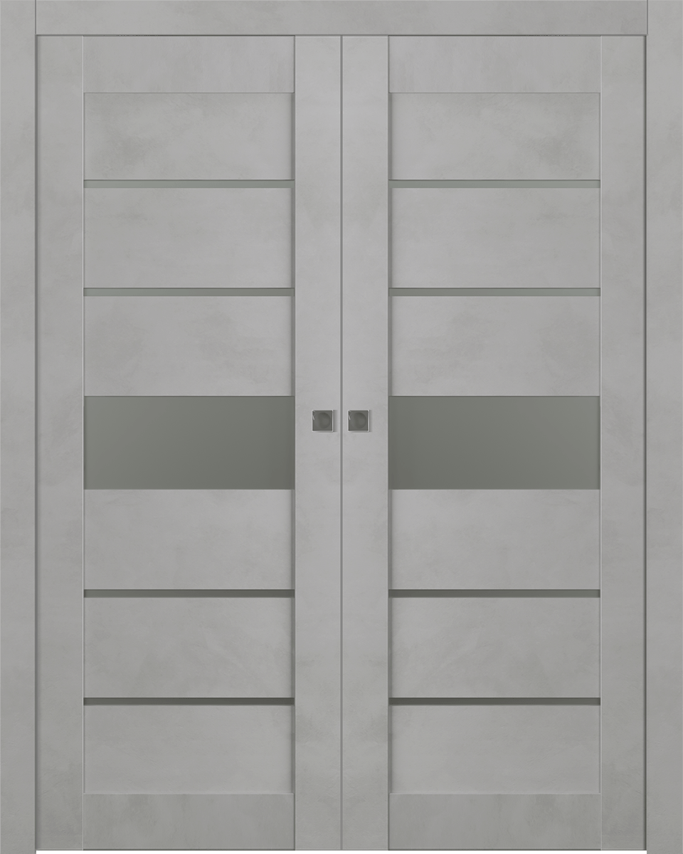 AVON 07-06 VETRO LIGHT URBAN DOUBLE POCKET BELLDINNI MODERN INTERIOR DOOR - 1