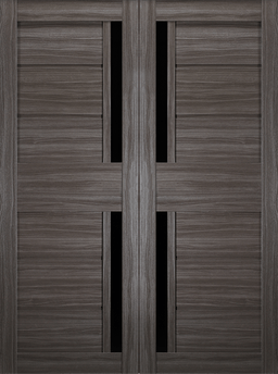 ESTA BLACK VETRO GRAY OAK DOUBLE BARN BELLDINNI MODERN INTERIOR DOOR - 2