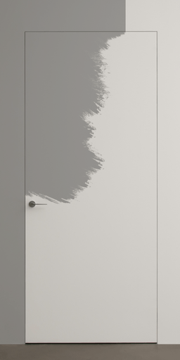 Primed Door Painting Frameless Belldinni Modern Interior Door - 1