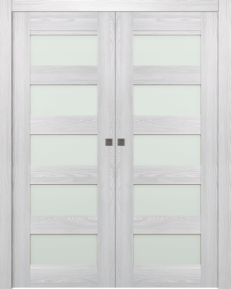 AVON 07-07 VETRO RIBEIRA ASH DOUBLE POCKET DOORS BELLDINNI MODERN INTERIOR DOOR - 1