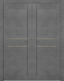 AVON 07 2HN GOLD DARK URBAN DOUBLE POCKET BELLDINNI MODERN INTERIOR DOOR - 1
