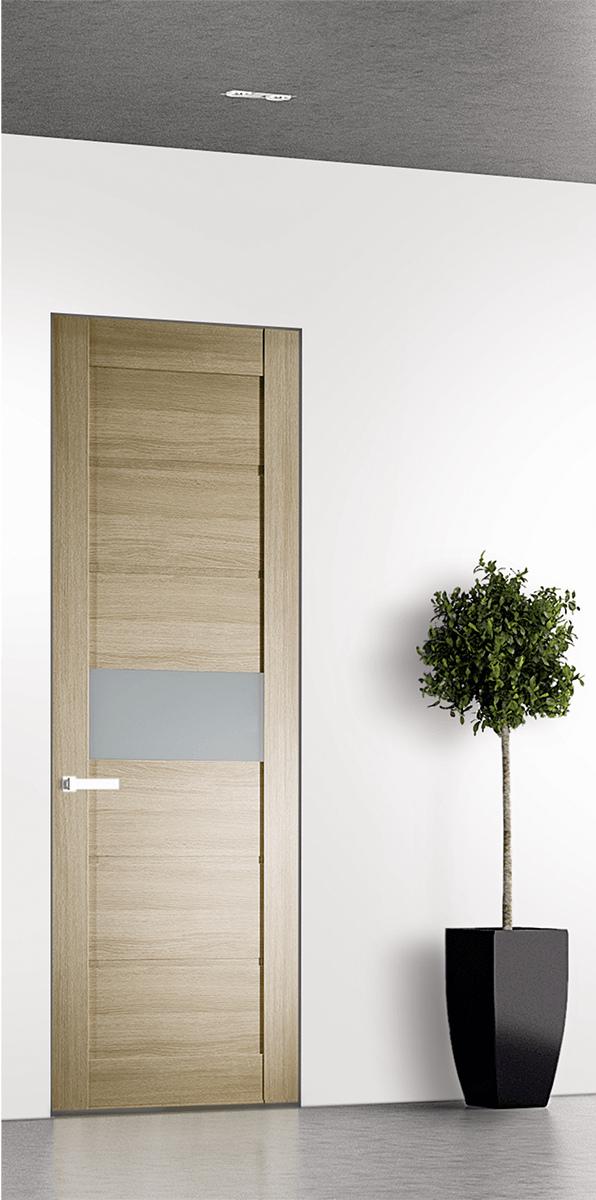 EDNA VETRO SHAMBOR INVISIBLE METAL FRAME BELLDINNI MODERN INTERIOR DOOR - 1