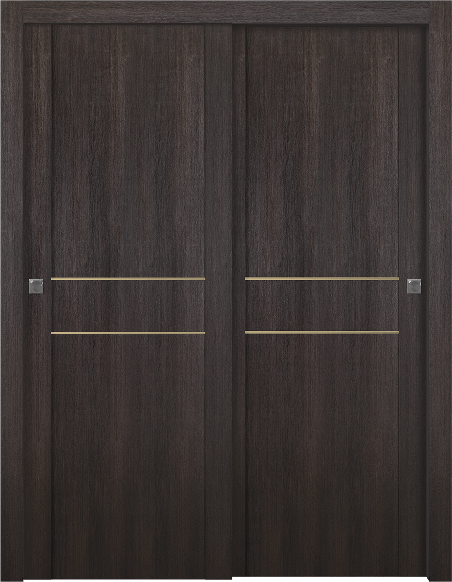 AVON 01 2HN GOLD VERALINGA OAK BYPASS DOORS BELLDINNI MODERN INTERIOR DOOR - 1