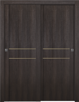 AVON 01 2HN GOLD VERALINGA OAK BYPASS DOORS BELLDINNI MODERN INTERIOR DOOR - 1