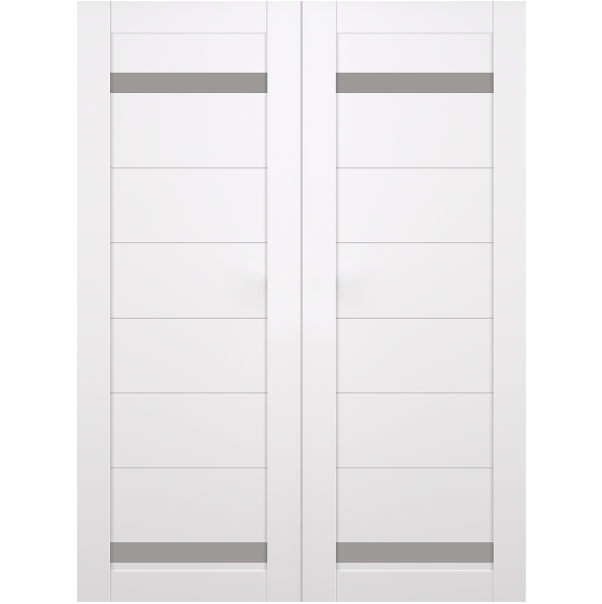 PERLA VETRO SNOW WHITE BYPASS BELLDINNI MODERN INTERIOR DOOR - 2