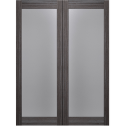 PALLADIO 207 VETRO GRAY OAK BYPASS BELLDINNI MODERN INTERIOR DOOR - 2