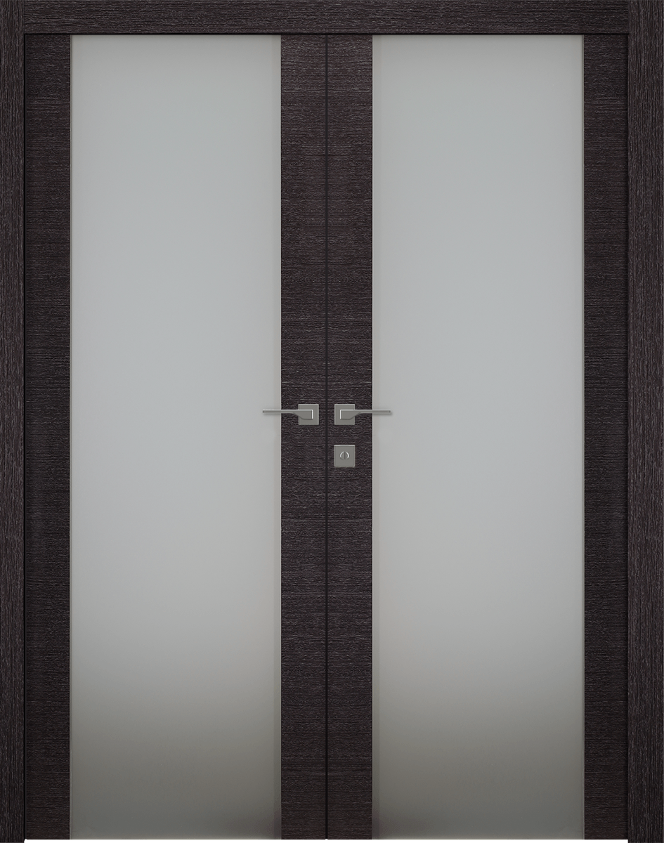 AVANTI 202 VETRO BLACK APRICOT CLOSET BELLDINNI MODERN INTERIOR DOOR - 1