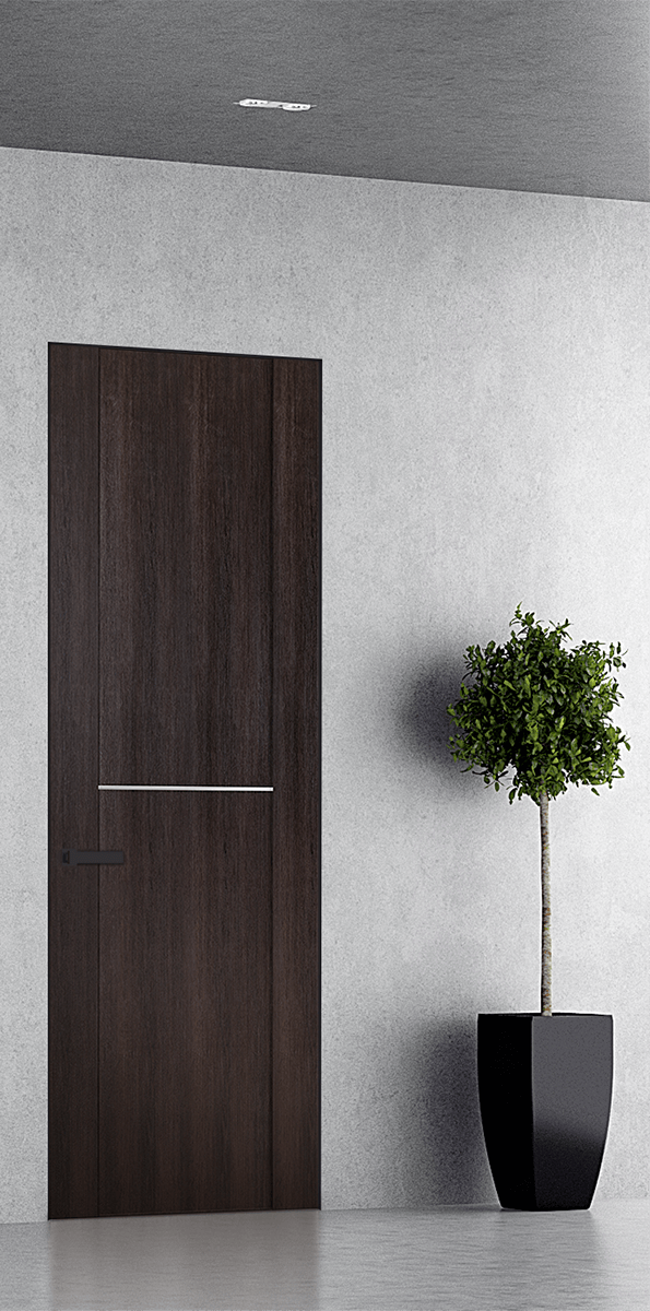 AVON 01 1H VERALINGA OAK DOUBLE INVISIBLE METAL FRAME BELLDINNI MODERN INTERIOR DOOR - 1