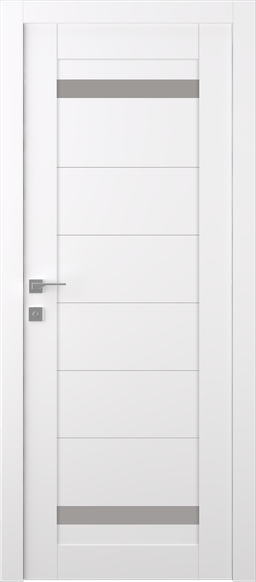 PERLA VETRO SNOW WHITE SWING BELLDINNI MODERN INTERIOR DOOR - 1
