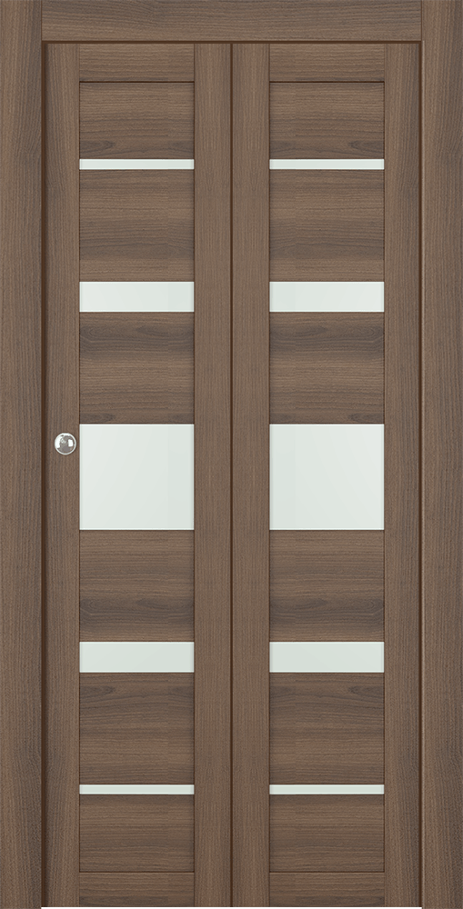 AVON 07-03 VETRO PECAN NUTWOOD BI-FOLD DOORS BELLDINNI MODERN INTERIOR DOOR - 1