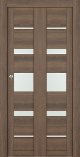 AVON 07-03 VETRO PECAN NUTWOOD BI-FOLD DOORS BELLDINNI MODERN INTERIOR DOOR - 1
