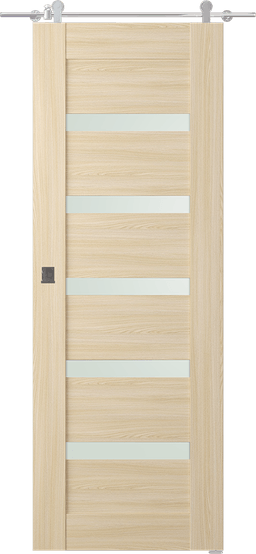 AVON 07-04 VETRO LOIRE ASH DOUBLE BARN DOORS BELLDINNI MODERN INTERIOR DOOR - 1