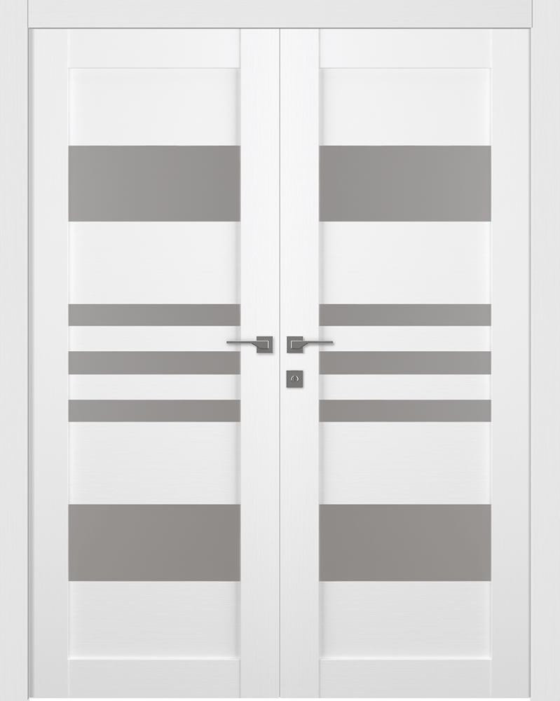 LETI VETRO BIANCO NOBLE DOUBLE BELLDINNI MODERN INTERIOR DOOR - 1
