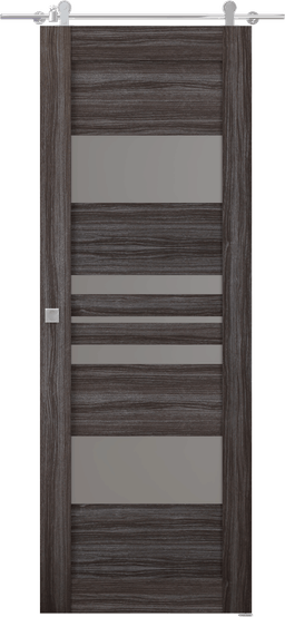 ROMI VETRO GRAY OAK BARN BELLDINNI MODERN INTERIOR DOOR - 1