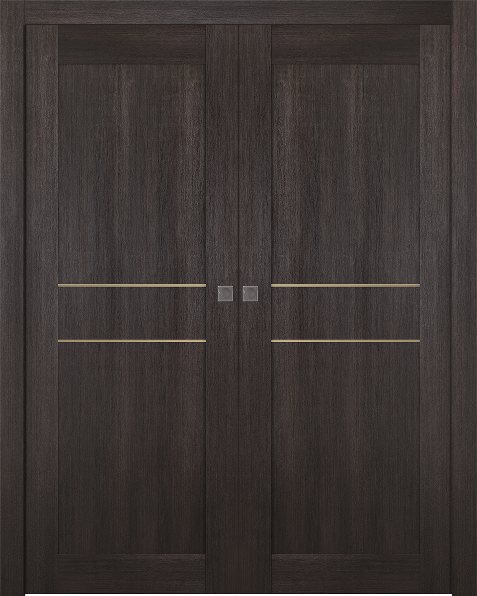 AVON 07 2HN GOLD VERALINGA OAK DOUBLE POCKET BELLDINNI MODERN INTERIOR DOOR - 1