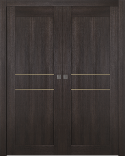 AVON 07 2HN GOLD VERALINGA OAK DOUBLE POCKET BELLDINNI MODERN INTERIOR DOOR - 1