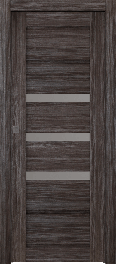RITA VETRO GRAY OAK POCKET BELLDINNI MODERN INTERIOR DOOR - 1