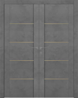 AVON 01 4H GOLD DARK URBAN DOUBLE BELLDINNI MODERN INTERIOR DOOR - 1