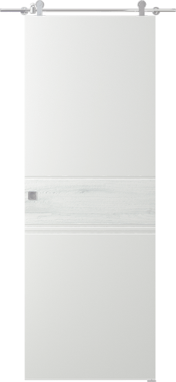 TWINWOOD 2 POLAR WHITE BARN BELLDINNI MODERN INTERIOR DOOR - 1
