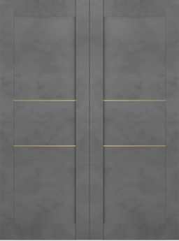 AVON 07 2H GOLD DARK URBAN DOUBLE INVISIBLE METAL FRAME BELLDINNI MODERN INTERIOR DOOR - 2