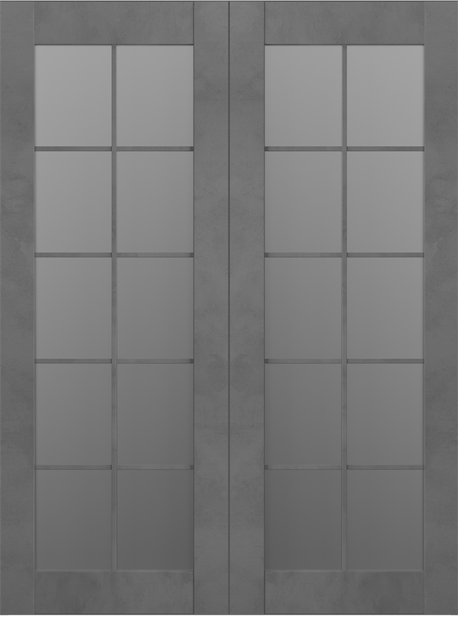AVON 10 LITE VETRO DARK URBAN DOUBLE BELLDINNI MODERN INTERIOR DOOR - 2