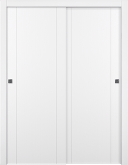 OPTIMA 2U SNOW WHITE BYPASS DOORS BELLDINNI MODERN INTERIOR DOOR - 1