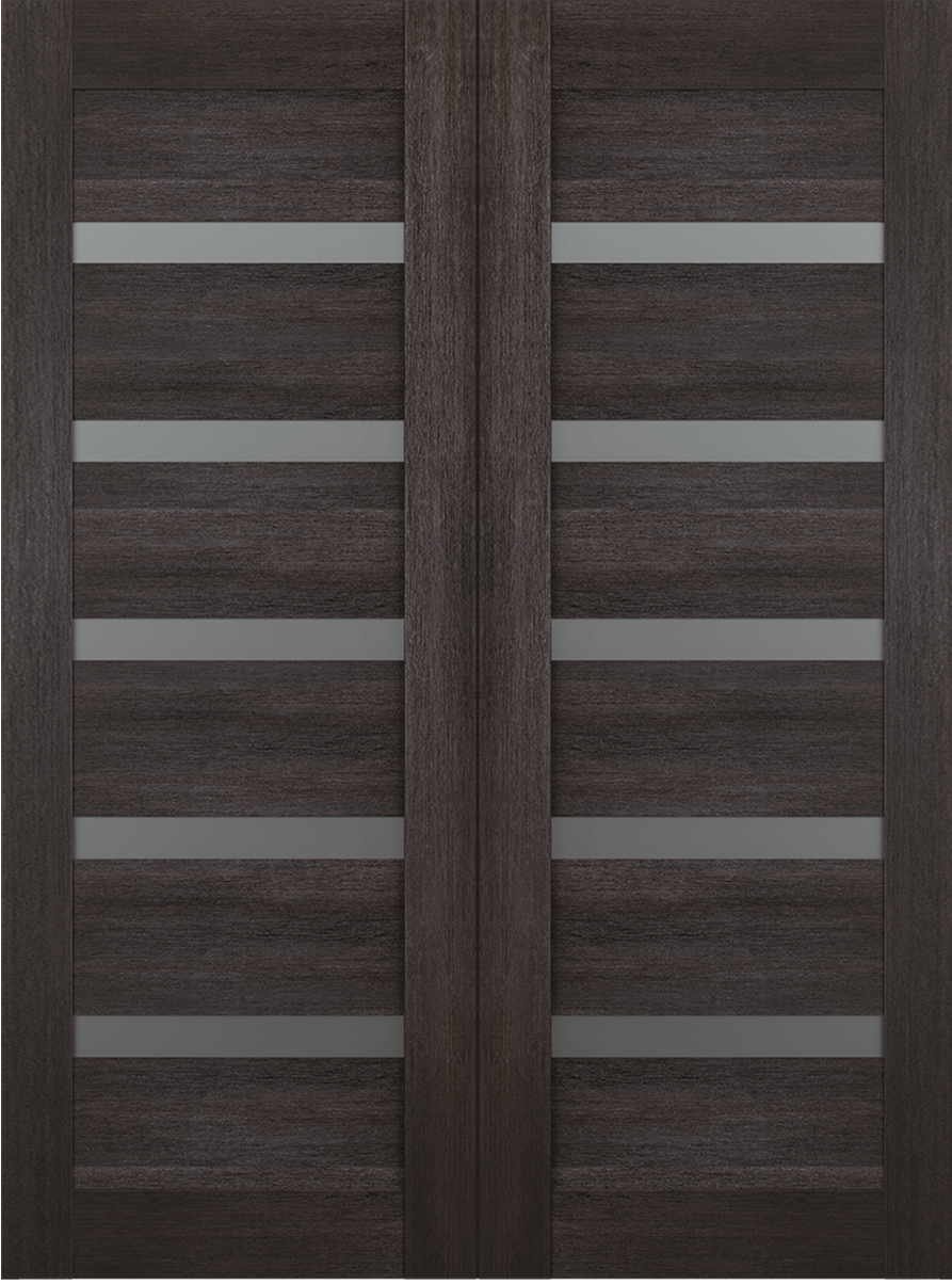 AVON 07-04 VETRO VERALINGA OAK DOUBLE BARN BELLDINNI MODERN INTERIOR DOOR - 2