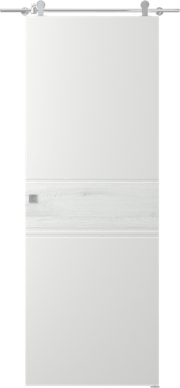 TWINWOOD 2 POLAR WHITE DOUBLE BARN BELLDINNI MODERN INTERIOR DOOR - 1