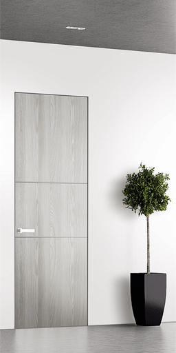 OPTIMA 2H RIBEIRA ASH DOUBLE INVISIBLE METAL FRAME BELLDINNI MODERN INTERIOR DOOR - 1