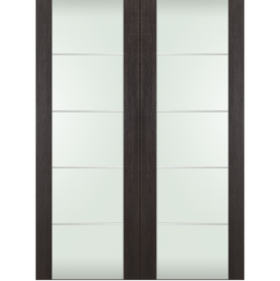 AVON 202 4H VETRO VERALINGA OAK DOUBLE BELLDINNI MODERN INTERIOR DOOR - 2
