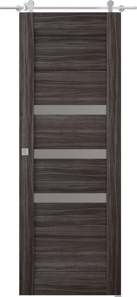 DORA VETRO GRAY OAK BARN BELLDINNI MODERN INTERIOR DOOR - 1