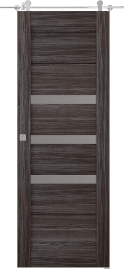 DORA VETRO GRAY OAK BARN BELLDINNI MODERN INTERIOR DOOR - 1