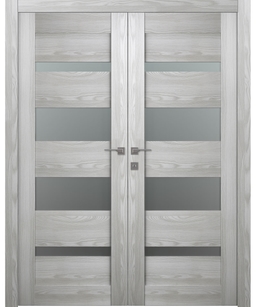AVON 07-01 VETRO RIBEIRA ASH DOUBLE BELLDINNI MODERN INTERIOR DOOR - 1
