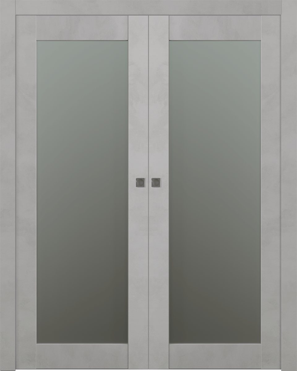 AVON 207 VETRO LIGHT URBAN DOUBLE POCKET BELLDINNI MODERN INTERIOR DOOR - 1