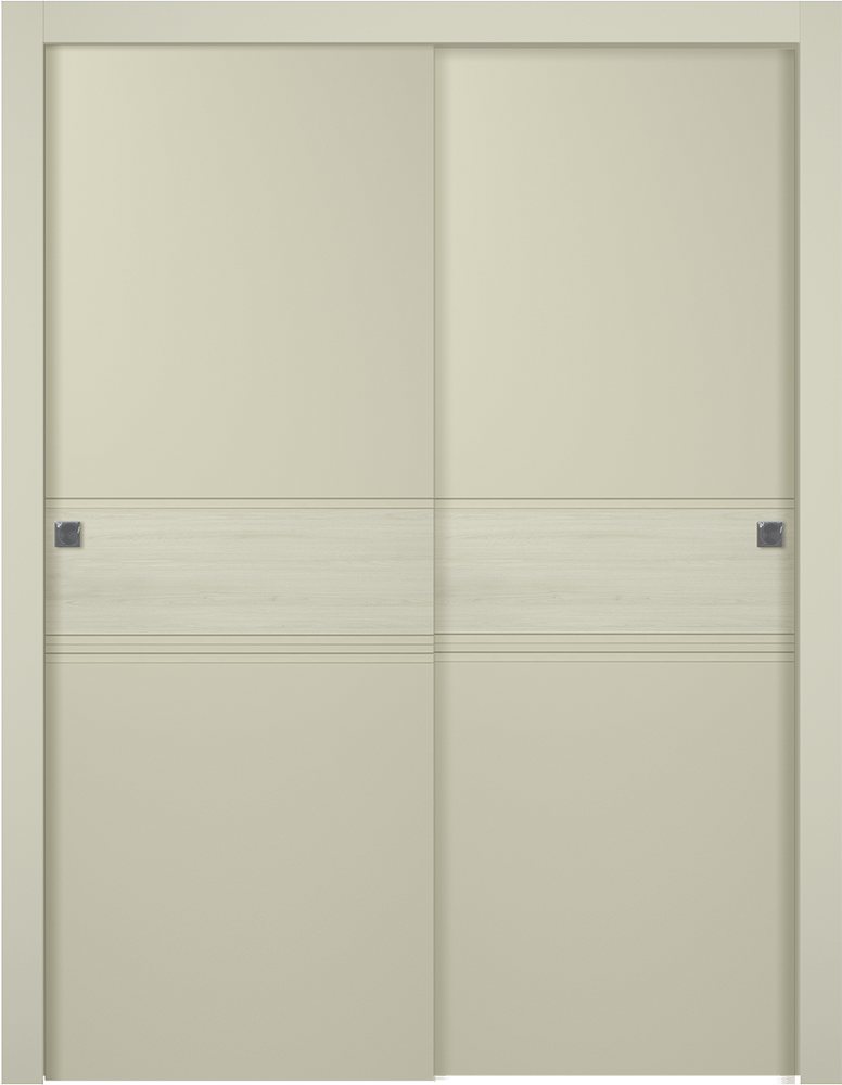 TWINWOOD 2 IVORY BYPASS BELLDINNI MODERN INTERIOR DOOR - 1
