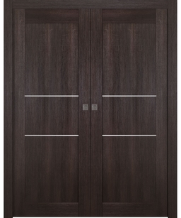 AVON 07 2H VERALINGA OAK DOUBLE POCKET BELLDINNI MODERN INTERIOR DOOR - 1