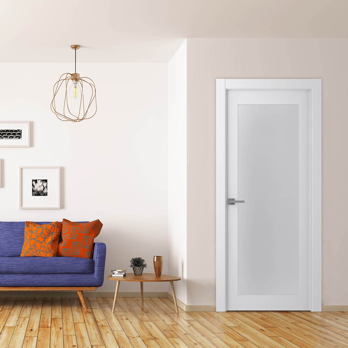 PALLADIO 207 VETRO BIANCO NOBLE BYPASS BELLDINNI MODERN INTERIOR DOOR - 4
