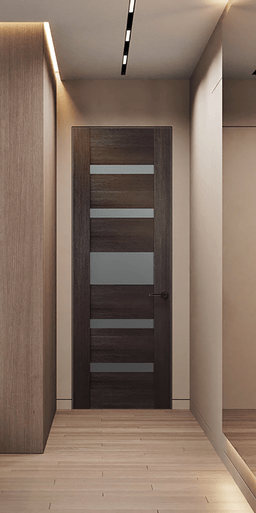 AVON 07-05 VETRO VERALINGA OAK DOUBLE INVISIBLE METAL FRAME BELLDINNI MODERN INTERIOR DOOR - 2