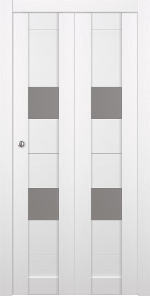 BERTA VETRO BIANCO NOBLE BI-FOLD BELLDINNI MODERN INTERIOR DOOR - 1