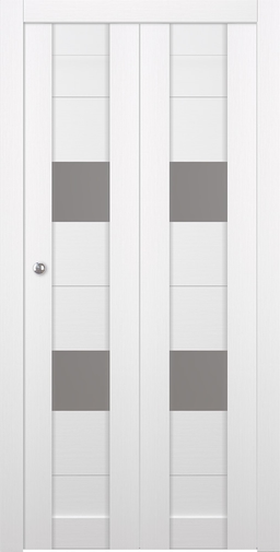 BERTA VETRO BIANCO NOBLE BI-FOLD BELLDINNI MODERN INTERIOR DOOR - 1